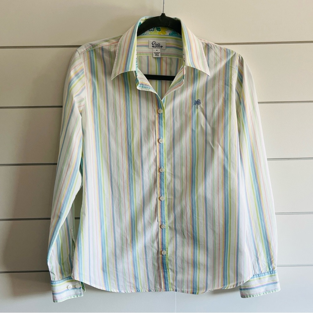 Lily Pulitzer Multicolor Striped Button Down Shirt